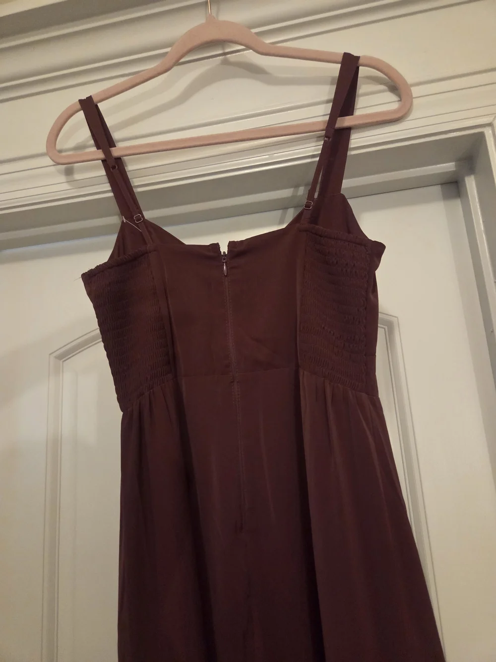 Abercrombie & Fitch XS T Women’s Sleeveless Tiered Ruffle Dress in Deep Burgundy